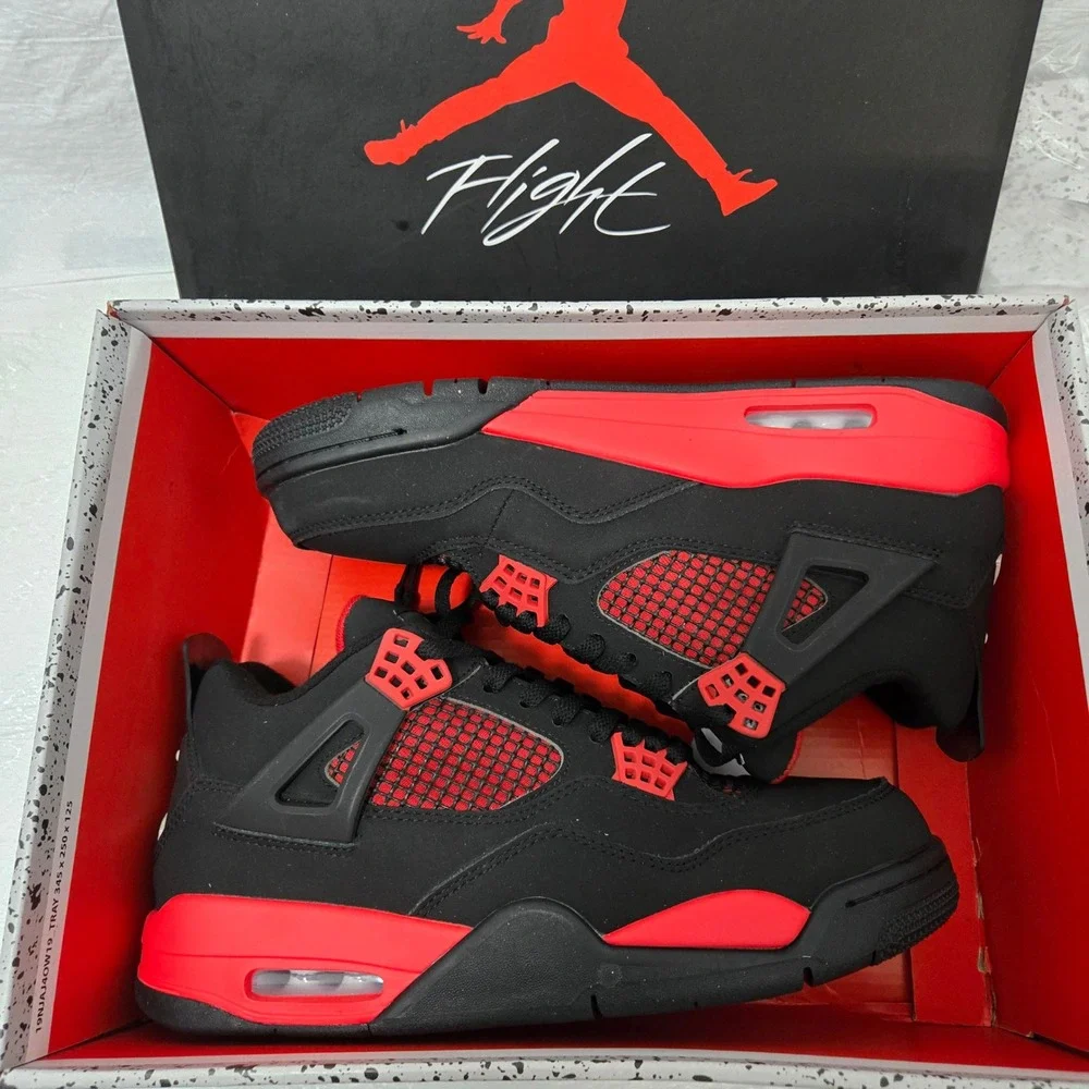 Air Jordan 4 Retro Red Thunder Black Crimson CT8527-016 Mens Size 9.5
